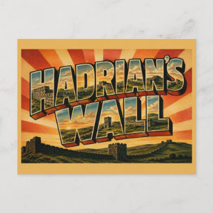 Hadrians Mauer England Vintage Reise Kunst Postkarte