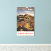 Hadrians Wall and Sheep British Rail Poster Leinwanddruck (Insitu (Holzboden))