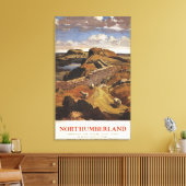 Hadrians Wall and Sheep British Rail Poster Leinwanddruck (Insitu (Wohnzimmer))