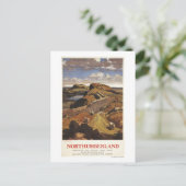 Hadrians Wall and Sheep British Rail Poster Postkarte (Stehend Vorderseite)