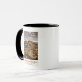 Hadrians Wall and Sheep British Rail Poster Tasse (Vorderseite Links)