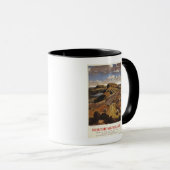 Hadrians Wall and Sheep British Rail Poster Tasse (VorderseiteRechts)