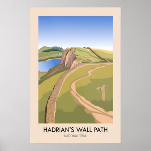 Hadrians Wall Path National Trail Reiseplakat Poster
