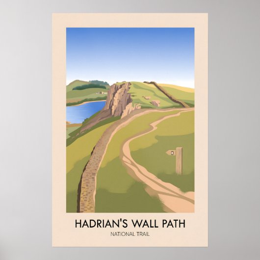 Hadrians Wall Path National Trail Reiseplakat Poster (Vorne)