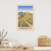 Hadrians Wall Path National Trail Reiseplakat Poster (Küche)