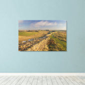 Hadrian's Wall Stretched Canvas Print Leinwanddruck (Insitu (Holzboden))