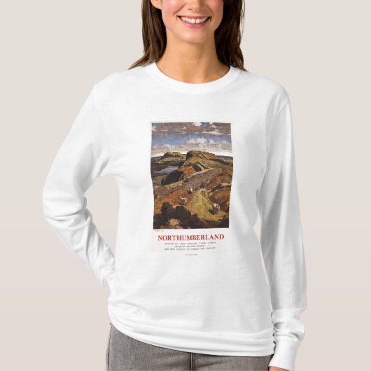 Hadrians Wand-und Schaf-British Rail-Plakat T-Shirt (Vorderseite)