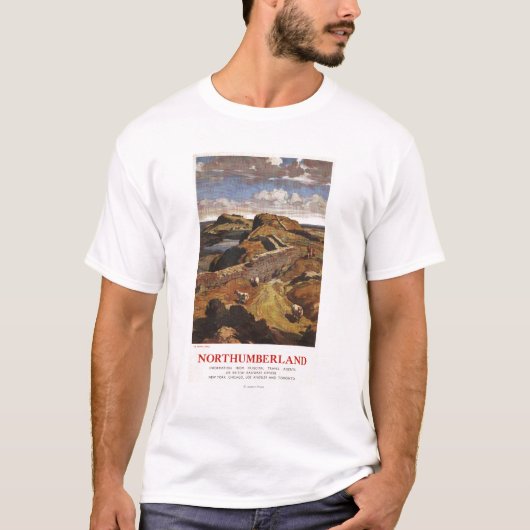 Hadrians Wand-und Schaf-British Rail-Plakat T-Shirt (Vorderseite)