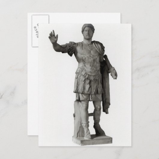 Hadrianstatue (Marmor) Postkarte (Vorne/Hinten)