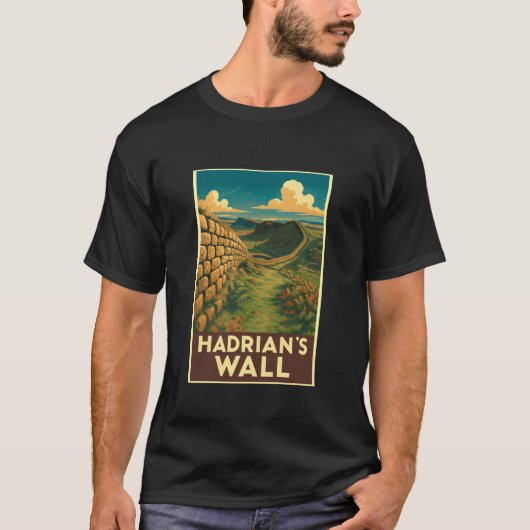 Hadrianu2019s Wall Historic Landscape Artwork Engl T-Shirt (Vorderseite)