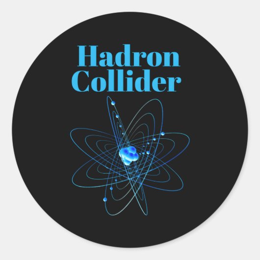 Hadron Collider God Picle Cern Scientist Engineers Runder Aufkleber (Vorderseite)