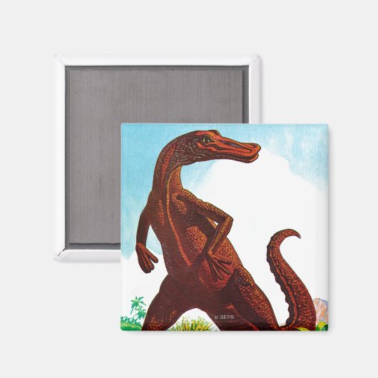 Hadrosaurus Dinosaur Magnet (Vorderseite/Rückseite)