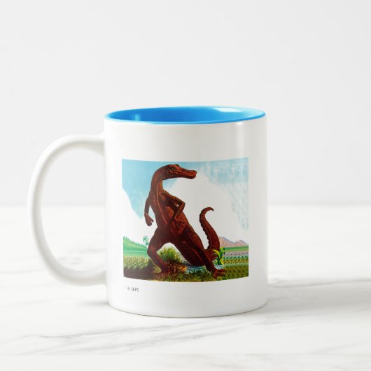 Hadrosaurus Dinosaur Zweifarbige Tasse (Links)