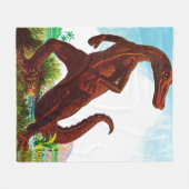 Hadrosaurus-Dinosaurier Fleecedecke (Vorderseite (Horizontal))