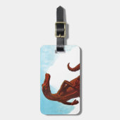 Hadrosaurus-Dinosaurier Gepäckanhänger (Vorderseite vertikal)