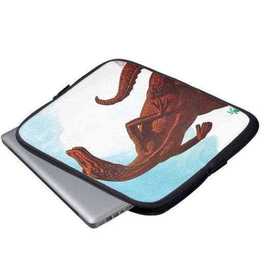 Hadrosaurus-Dinosaurier Laptopschutzhülle (Vorne Knopf)