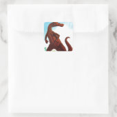 Hadrosaurus-Dinosaurier Quadratischer Aufkleber (Tasche)