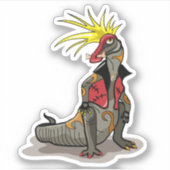 Hadrosaurus Dinosaurier verkleidete sich als Punk. Aufkleber (Vorderseite)