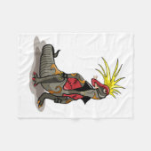 Hadrosaurus Dinosaurier verkleidete sich als Punk. Fleecedecke (Vorderseite (Horizontal))
