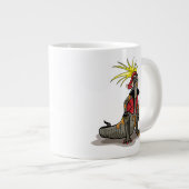 Hadrosaurus Dinosaurier verkleidete sich als Punk. Jumbo-Tasse (Vorderseite Rechts)