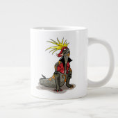Hadrosaurus Dinosaurier verkleidete sich als Punk. Jumbo-Tasse (Rechts)