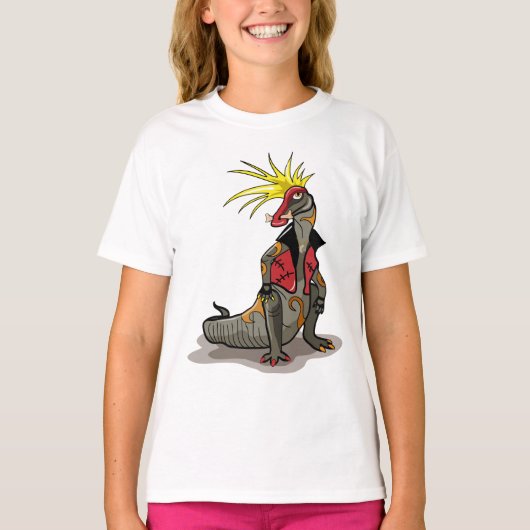Hadrosaurus Dinosaurier verkleidete sich als Punk. T-Shirt (Vorderseite)