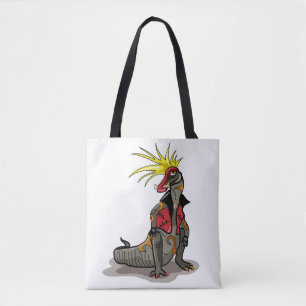 Hadrosaurus Dinosaurier verkleidete sich als Punk. Tasche