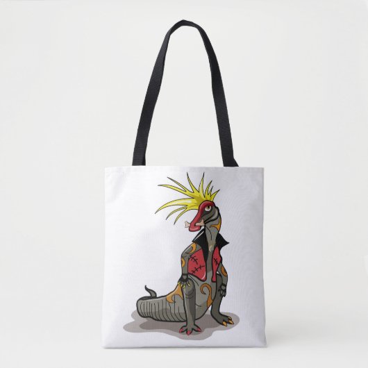 Hadrosaurus Dinosaurier verkleidete sich als Punk. Tasche (Vorderseite)