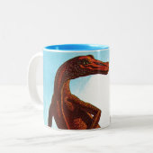 Hadrosaurus-Dinosaurier Zweifarbige Tasse (Vorderseite Links)