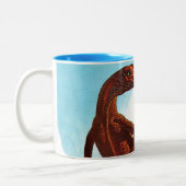 Hadrosaurus-Dinosaurier Zweifarbige Tasse (Links)