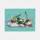 Hadrosaurus Entspannen in einem Whirlpool. Fleecedecke (Vorderseite (Horizontal))