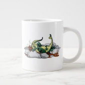 Hadrosaurus Entspannen in einem Whirlpool. Jumbo-Tasse (Rechts)
