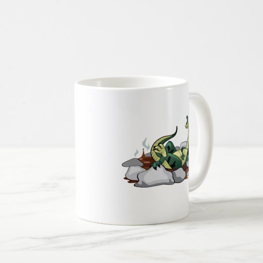 Hadrosaurus Entspannen in einem Whirlpool. Kaffeetasse (VorderseiteRechts)