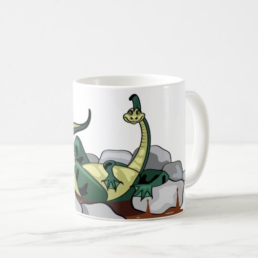Hadrosaurus Entspannen in einem Whirlpool. Kaffeetasse (VorderseiteRechts)