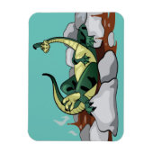 Hadrosaurus Entspannen in einem Whirlpool. Magnet (Vertikal)