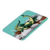 Hadrosaurus Entspannen in einem Whirlpool. Magnet (Linke Seite)