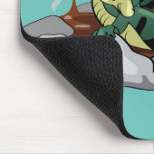 Hadrosaurus Entspannen in einem Whirlpool. Mousepad (Ecke)