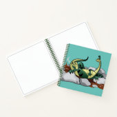 Hadrosaurus Entspannen in einem Whirlpool. Notizblock (Innenseite)