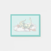 Hadrosaurus Entspannen in einem Whirlpool. Post-it Klebezettel (Vorderseite)