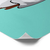 Hadrosaurus Entspannen in einem Whirlpool. Poster (Ecke)