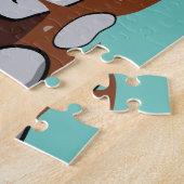 Hadrosaurus Entspannen in einem Whirlpool. Puzzle (Seite)