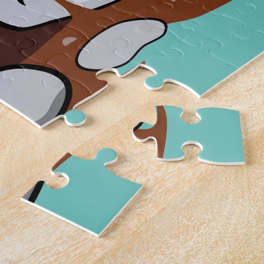 Hadrosaurus Entspannen in einem Whirlpool. Puzzle (Seite)