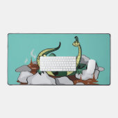 Hadrosaurus Entspannen in einem Whirlpool. Schreibtischunterlage (Tastatur & Maus)