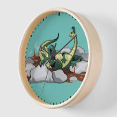 Hadrosaurus Entspannen in einem Whirlpool. Uhr (Winkel)