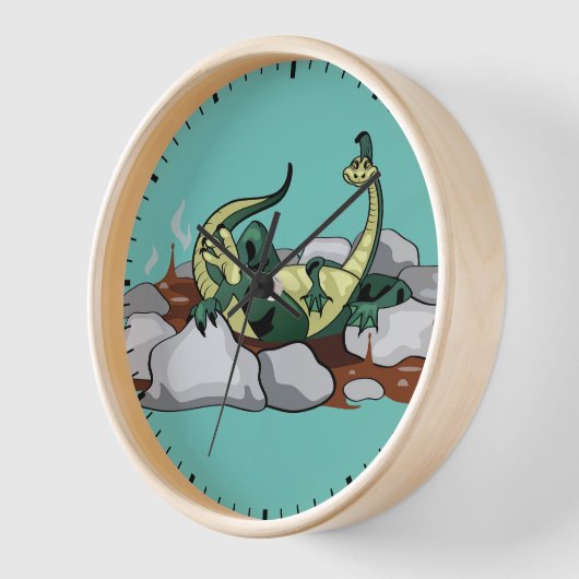 Hadrosaurus Entspannen in einem Whirlpool. Uhr (Winkel)