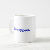 Hae I Typos - Blau Kaffeetasse (Vorderseite Links)