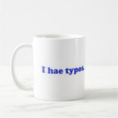 Hae I Typos - Blau Kaffeetasse (Links)