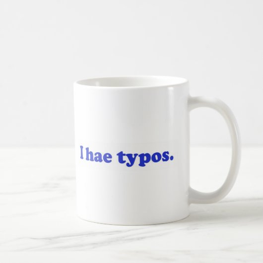 Hae I Typos - Blau Kaffeetasse (Rechts)