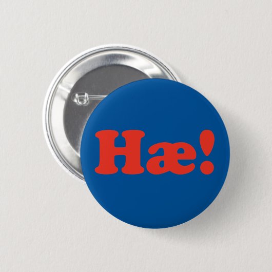Hæ! Iceland Button (Vorne & Hinten)