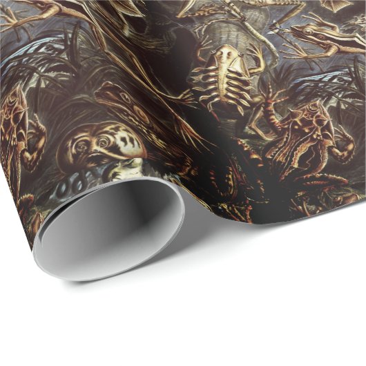 Haeckel Amphibians Batrachia Frogs Geschenkpapier (Rolleneckpunkt)